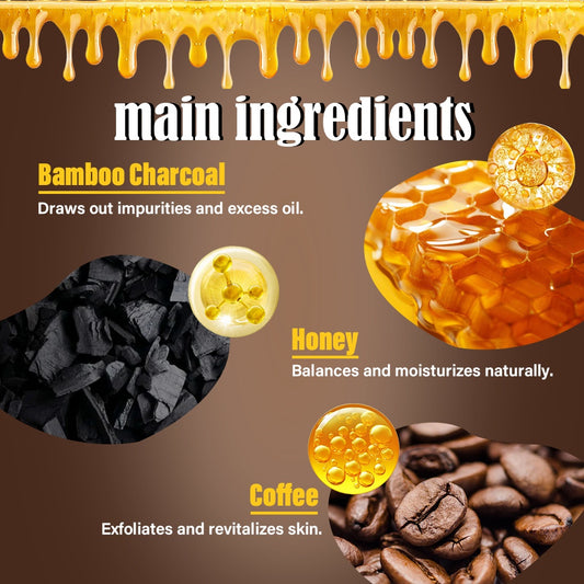 Coffee & Bamboo Charcoal Body Scrub Brightening Face & Body Skin Care 500ml