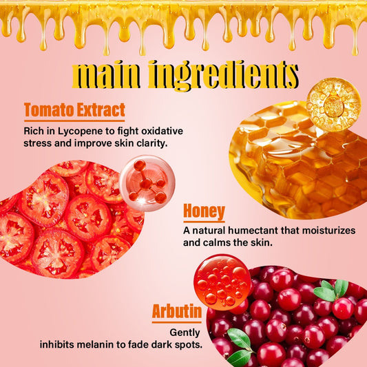 Tomato & Honey Arbutin Body Scrub Brightening Face Whitening Skin Care