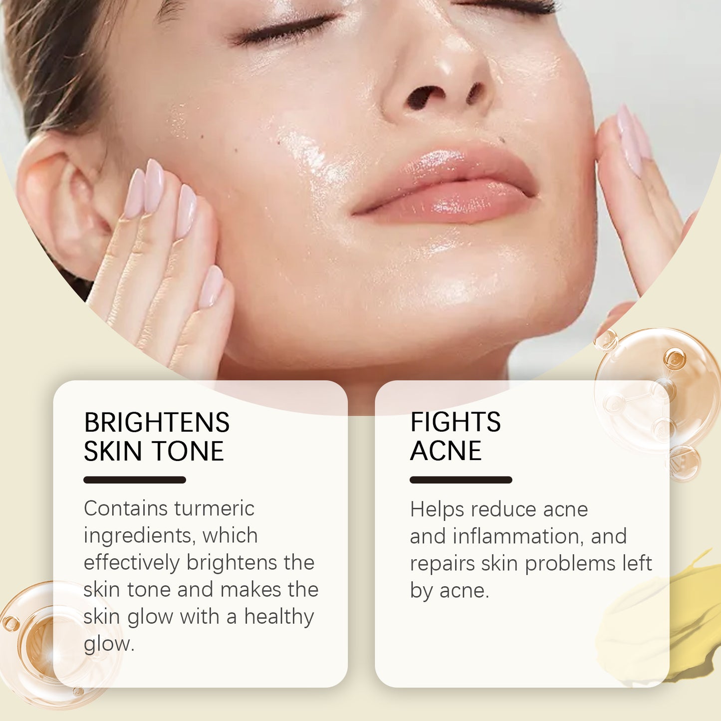 West&Month Turmeric Moisturizing Face Cream, Brightening, Hydrating, Nourishing And Moisturizing Skin Daily Gentle Care
