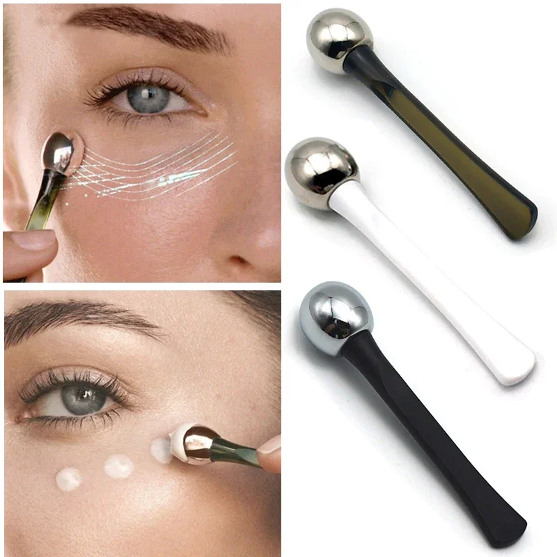2pc Eye Roller Eye Cream Applicator Cosmetic Spatula Anti Wrinkle Facial Spoon Gold Alloy Face Thin Skin Care Tool  Eye Care Wrinkle Remove Dark Circles