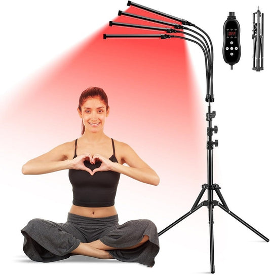 4-head Floor-standing Infrared Light Band Screen Timer Physiotherapy Lamp